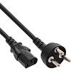 InLine power cable, power plug to IEC plug C13, Black