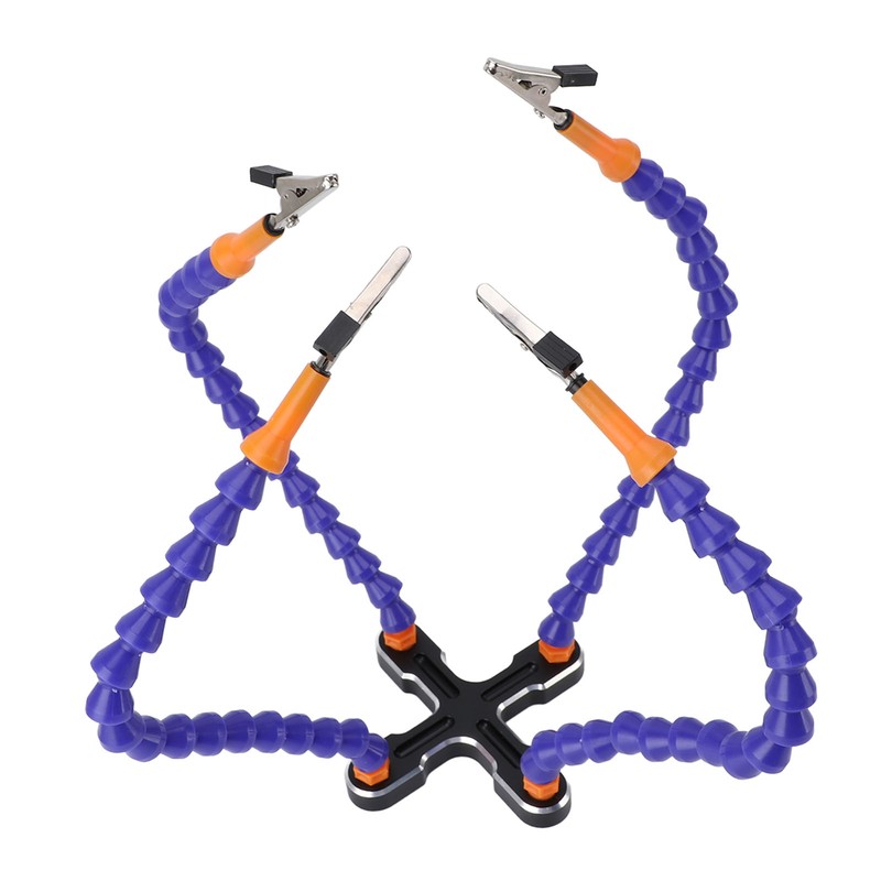 Soldering Helping Hands 4 Flexible Arms Aluminum Alloy Base Third