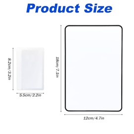 8pcs Page Magnifying Sheet for Reading, 4.7x7.1in & 2.2x3.2in 3X Lightweight Optical Plastic Fresnel Lens Bookmark Flat Magnifier for Seniors Low Vision People Reading Small Prints Maps Books