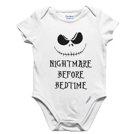 Brain Juice Tees Nightmare Before Bedtime ONESIE® - Funny Christmas ONESIE® - Funny Organic Cotton Baby ONESIE® (0-3 Month)