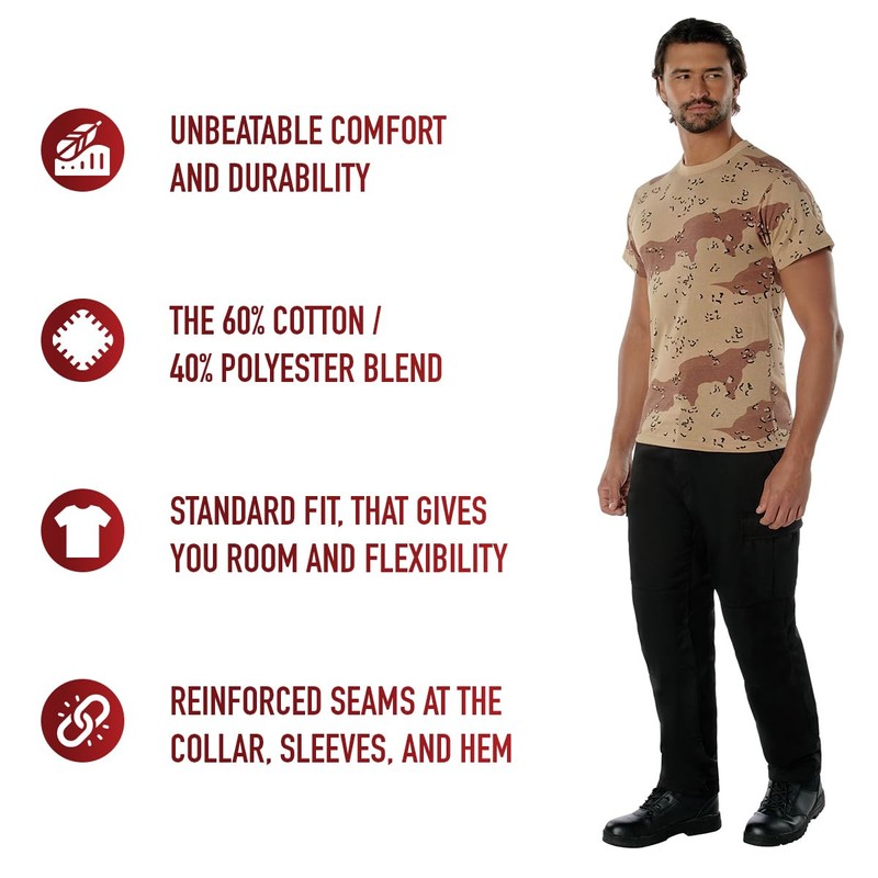 Rothco T-Shirt/Desert Camo, X-Large