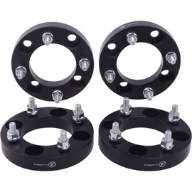 VLAOSCHI Black Forged 4x4 Wheel Spacers 1 Inch with M12x1.25 Studs Compatible with Yamaha Golf Cart (4x101.6 Bolt Pattern 68.5mm Center Bore) - Pack of 4