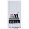 Kay Dee Designs Four Legged Word Embroidered Tea Kitchen Towel,
