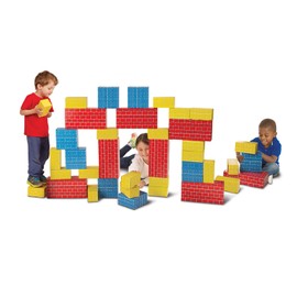 Melissa & Doug Jumbo Extra-Thick Cardboard Building Blocks - 40 Blocks in 3 Sizes