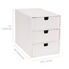 Bigso Ingrid 3-Drawer Fiberboard Desk Organizer, 8.1 x 6.3 x