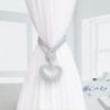 ANCLLO 2pcs Lovely Heart Shape Window Curtain Tie Rope Tieback