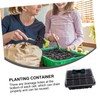 Kisangel Garden Box 12 Holes Sprouting Kit Black Planting Case