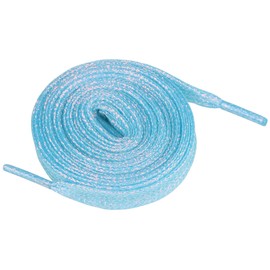 [Allegra K] Glossy Shoelaces, Flat Laces, Flat Laces, Shiny Laces, 1 Pair, blue