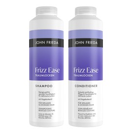 John Frieda Dream Curls Set - Shampoo, 500 ml & Conditioner, 500 ml - Frizz Ease Series - For Curly, Wavy Hair