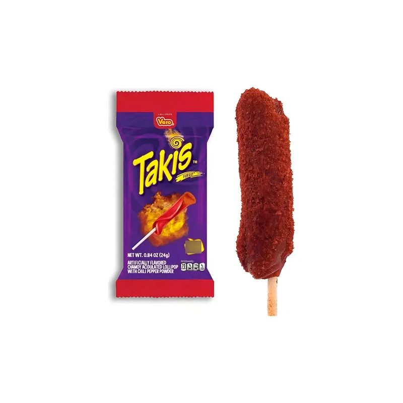 Paleta Vero Takis Chile Chamoy En Polvo Caja 10 Piezas