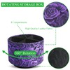 QIELIZI Round Leather Art Supply Organizer,Remote Control Holder,360 Degree Rotating,Multi-Functional