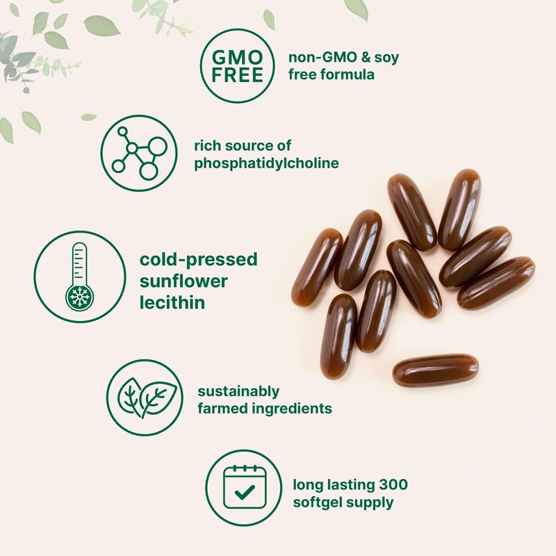 Micro Ingredients Sunflower Lecithin 1,600mg Per Serving, 300 Softgels |