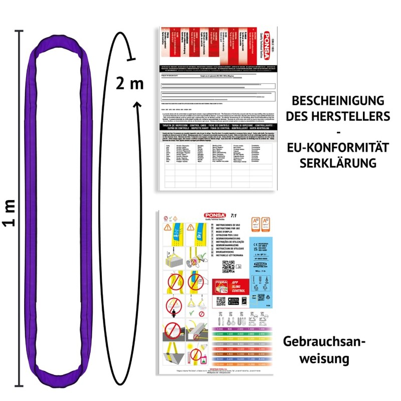 PONSA - Lifting Sling - Round Sling Lifting Strap 4