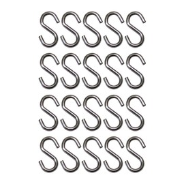 Tri Surge S Hook - Marine Grade 316 Stainless Steel 1.56" Long, 5/32" Thick Metal Hook for Hanging and Utility Use (100) S-Gancho