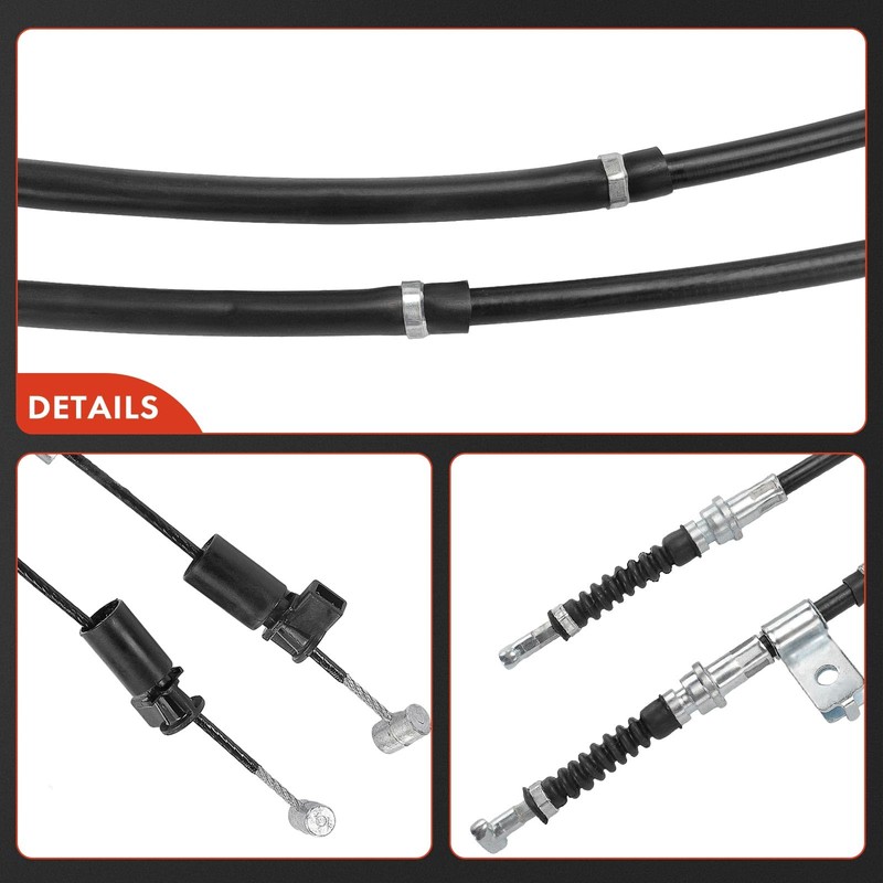 A-Premium Rear Driver & Passenger Side Parking Brake Cable Assembly