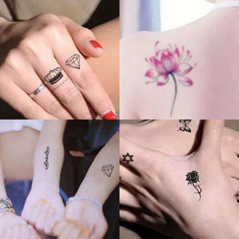 HappyHome 30pcs Fake Tattoo Stickers Body Stickers Waterproof Long Lasting