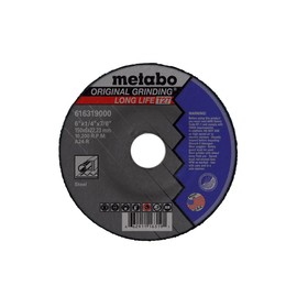 Metabo 9-inch Original Long Life Grinding Wheel | Type 27 | 9" x 1/4" x 7/8" | A24R | Aluminum Oxide | Longer Life, Fast & Reliable Results | Steel, Stainless Steel | 616784000