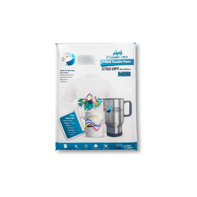 Papel Para Sublimacion Sublimar A4 Colormake 100 Hoja Light Color