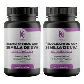 Resveratrol Pack C/ Semilla De Uva, Açaí Y Pimienta Salud