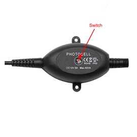 QACA LED Photocell DC 12V PC Waterproof IP68 Max.Load Power 60W Light Sensor Switch On at Dusk and Off at Dawn for LED Deck Lights