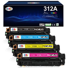4 Pack Replacement for HP 312A Toner Cartridges for HP Laserjet Pro MFP M476dn M476dw M476nw Printer Ink (Black, Cyan, Magenta, Yellow)
