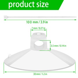 Suction Cups with Zip Ties 30 Pieces Small Aquarium Suction Cups and 50 Pieces Adjustable Zip Ties Cables Set for Aquarium Fish Tank, Crafts, Festivals Decoration