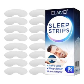 90 Tiras Adhesivas Cinta Boca Eliminar Ronquidos Mejorar Respiracion Nasal Parches Anti Ronquidos Reduzca la sequedad bucal Dormir Tranquilo Paquete  