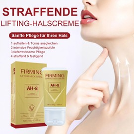 Soleneva Ah-8 Firming Neck Cream Roller, Firming Neck Cream With Roller, Halscreme Straffend zur Reduzierung von Falten, Hals Anti Falten Creme, Doppelkinn Entferner für Halslinien & Schlaffer Haut