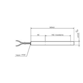 Resistor Spark Plug Glow Plug for Pellet Stove, Diameter 12.5 Length 185 mm 400 W Nordica Good Flame 002271037