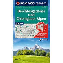 KOMPASS Wanderkarten-Set 795 Berchtesgadener und Chiemgauer Alpen (3 Karten) 1:25.000: Wander- und Fahrradkarte in einem - inklusive ... & Radwege. Skitouren. Langlaufen. Reiten.