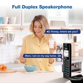 VTech LS6331 Expandable Cordless Phone with DECT 6.0 Desk/Wall Mountable Transmitter, Bluetooth Connect-to-Cell, Full Duplex Handset Speakerphone, Landline Phone with Smart Call Blocker