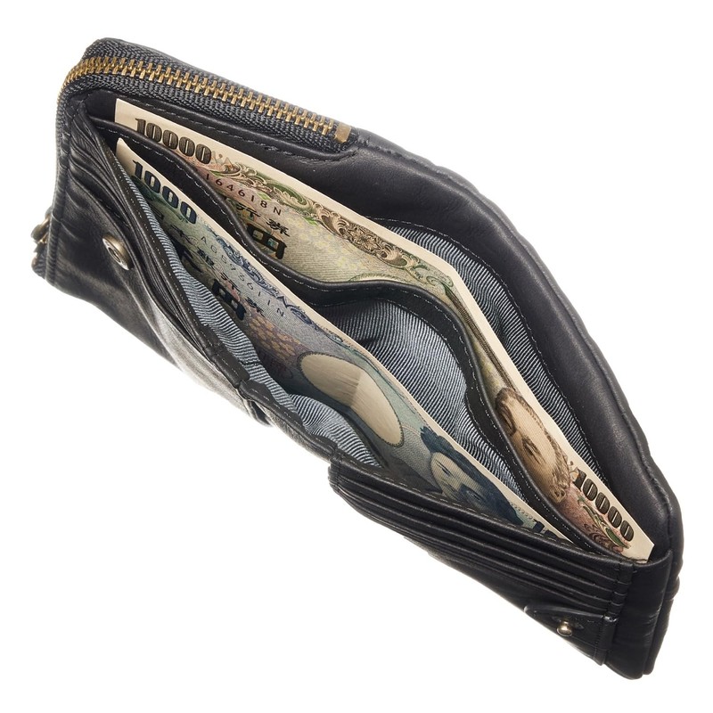 [CHRISTIAN BELETT] Italian Tris Waxy Cowhide Leather Men's Bifold Wallet,