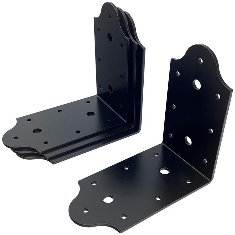 4 Pcs Heavy Duty Flush Inside 90-Degree Angle Bracket Steel
