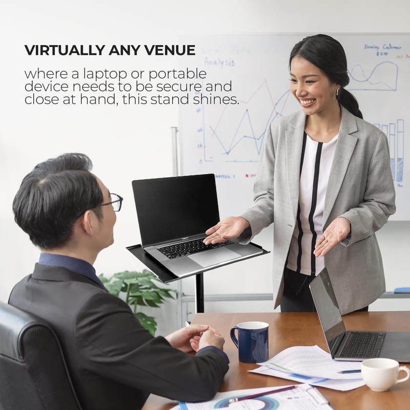 Flashpoint Projector Laptop Tripod Stand, Adjustable FoldableHeight, DJ Gear Holder,