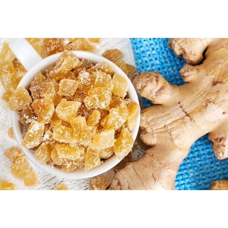 Natural Crystallized Ginger cubes 16 oz (3-Pack)