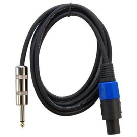 HQRP 6ft Speakon to 1/4-inch (6.35mm) TS Cable Compatible with Hartke AK115 / AK410 Bass Guitar Amplifier ; Hartke HyDrive HX112 / HX115 / HX410 / HX810 Bass Amplifier Cabinet