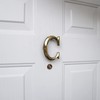 Monogram Letter C Door Knocker - Brass
