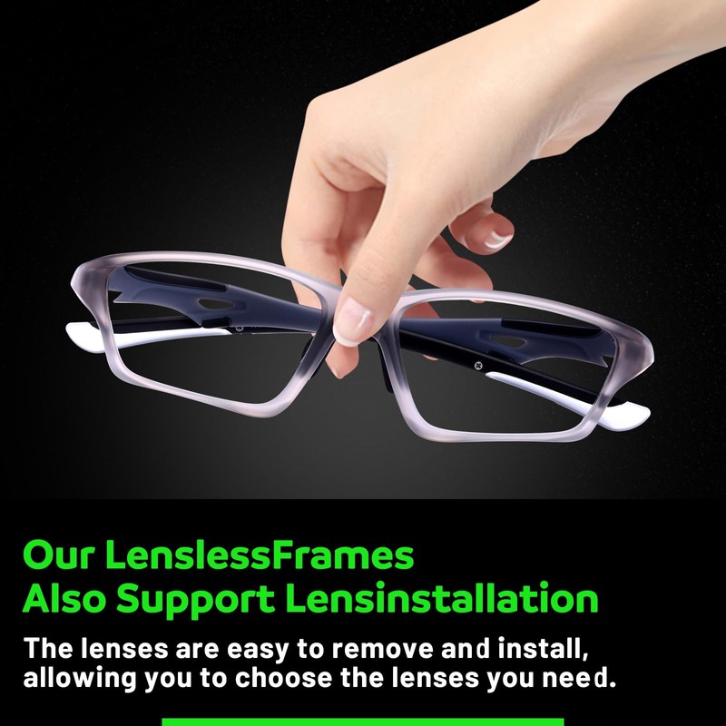 Tallew 1 Set Lensless Protective Glasses with Case Sport Goggles