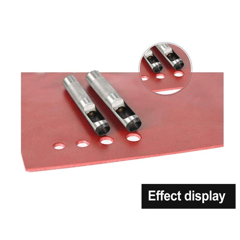 sourcing map Round Steel Leather Craft Hollow Hole Punch 32mm
