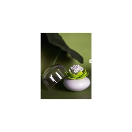 Qualy-Stick Holder of wadding Lotus, Green (Grün)