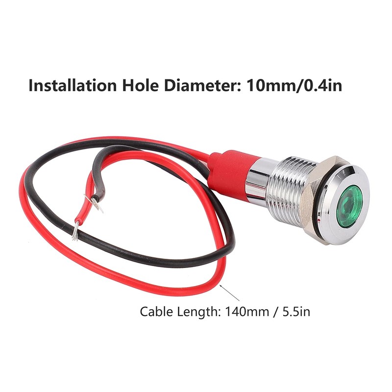 Voyant 220V LED Metal Indicator Light, Small Wired Industrial Control