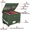 File Box with Wheels,ENGPOW Fireproof Document Box with Lock,Collapsible Rolling