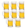 COKTIK 8 Pack Heavy Large Beer Glasses with Handle -