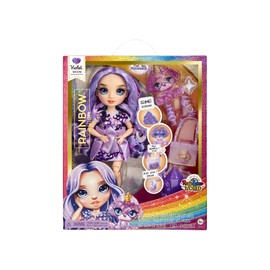 Rainbow High Fashion Doll with Slime Kit & Pet - Violet (Purple) - 28 cm Shimmer Doll with DIY Sparkle Slime, Magical Pet and Fashion Accessories - Kids Toy - Great for Ages 4-12 Years
