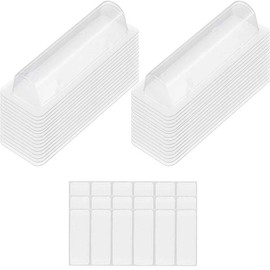 Teensery 20 Pcs Money Card Holder Clear Plastic Lip Balm Pouches Lipstick Holder Money Cash Cards Domes with Double Side Tape for DIY Crafts Making Supplies