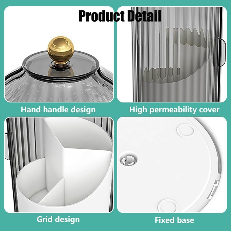 Concealed Toothbrush Holder, Rotating Bathroom Organizer Countertop, Toothbrush Holders with