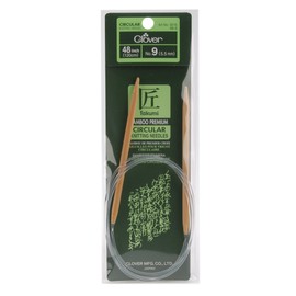 Clover 3016/48-09 Takumi Bamboo Circular 48-Inch Knitting Needles, Size 9