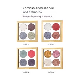 Maffick Paleta de Sombras de Ojos, 4 Colores Brillantes, Textura Sedosa y Duradera (02)