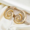 CWVHQ Bohemian Conch Shell Earrings for Women Statement Long Gold