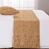 AMBERIS Bed Runner Gold, Chenille Soft No Fading Modern Bed